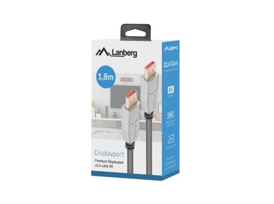 Lanberg Premium DisplayPort 1.4 Kábel