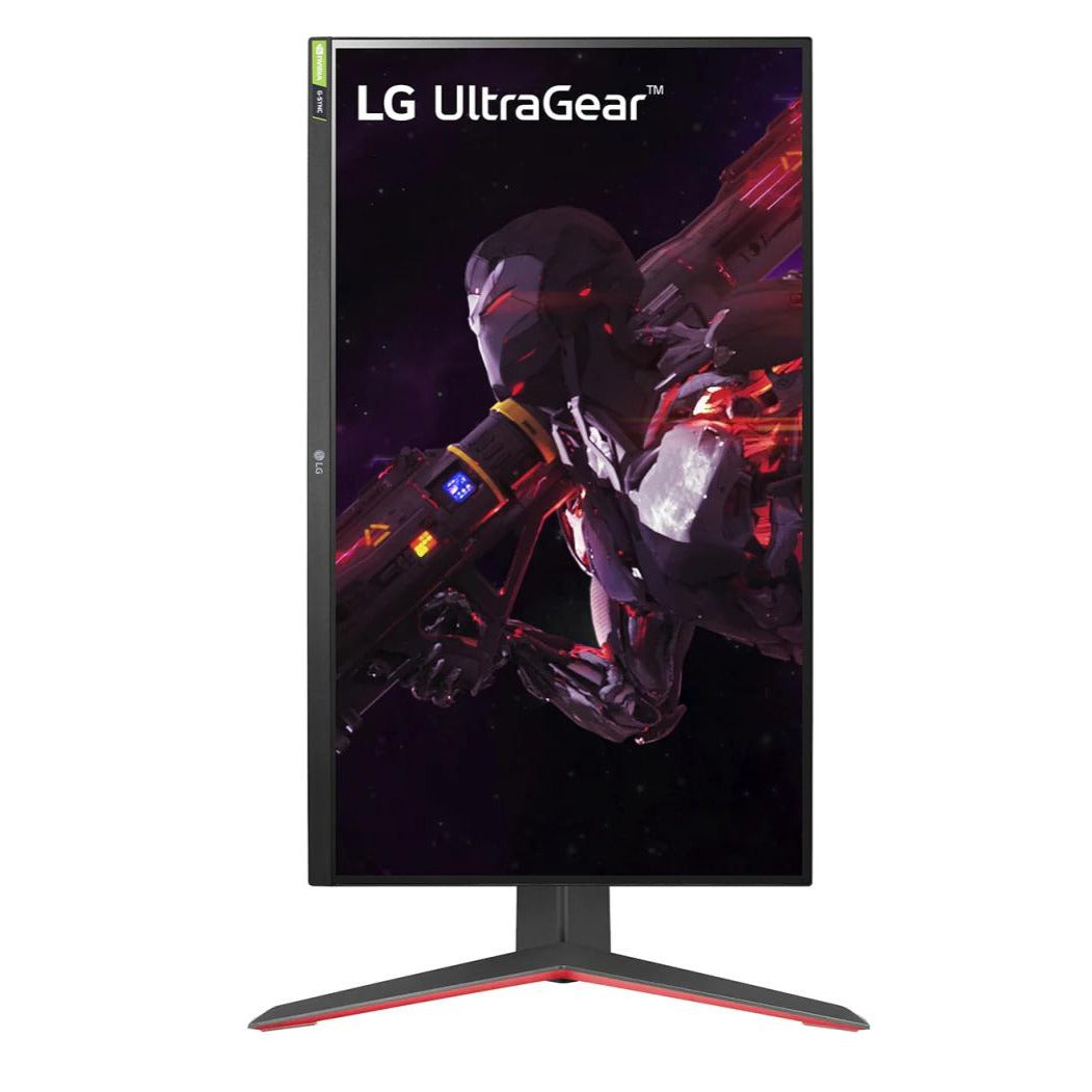LG 27GP850P Gaming Monitor pivot módban elforgatva, talpon.