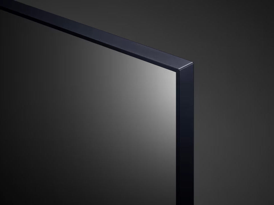 LG 65UQ9000 4K Smart TV jobb felső keretre közelítve.