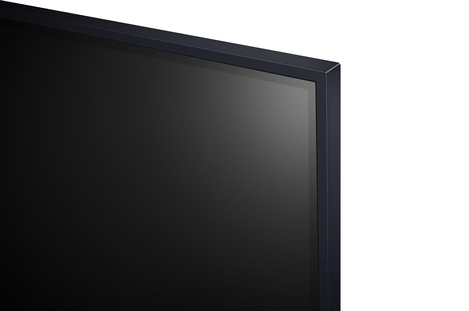 LG 86QNED85T3A televízió vékony kávája közelről.