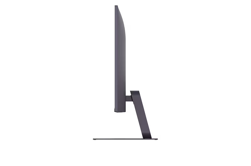 LG 24G411U-B Monitor oldalnézetben talpon.