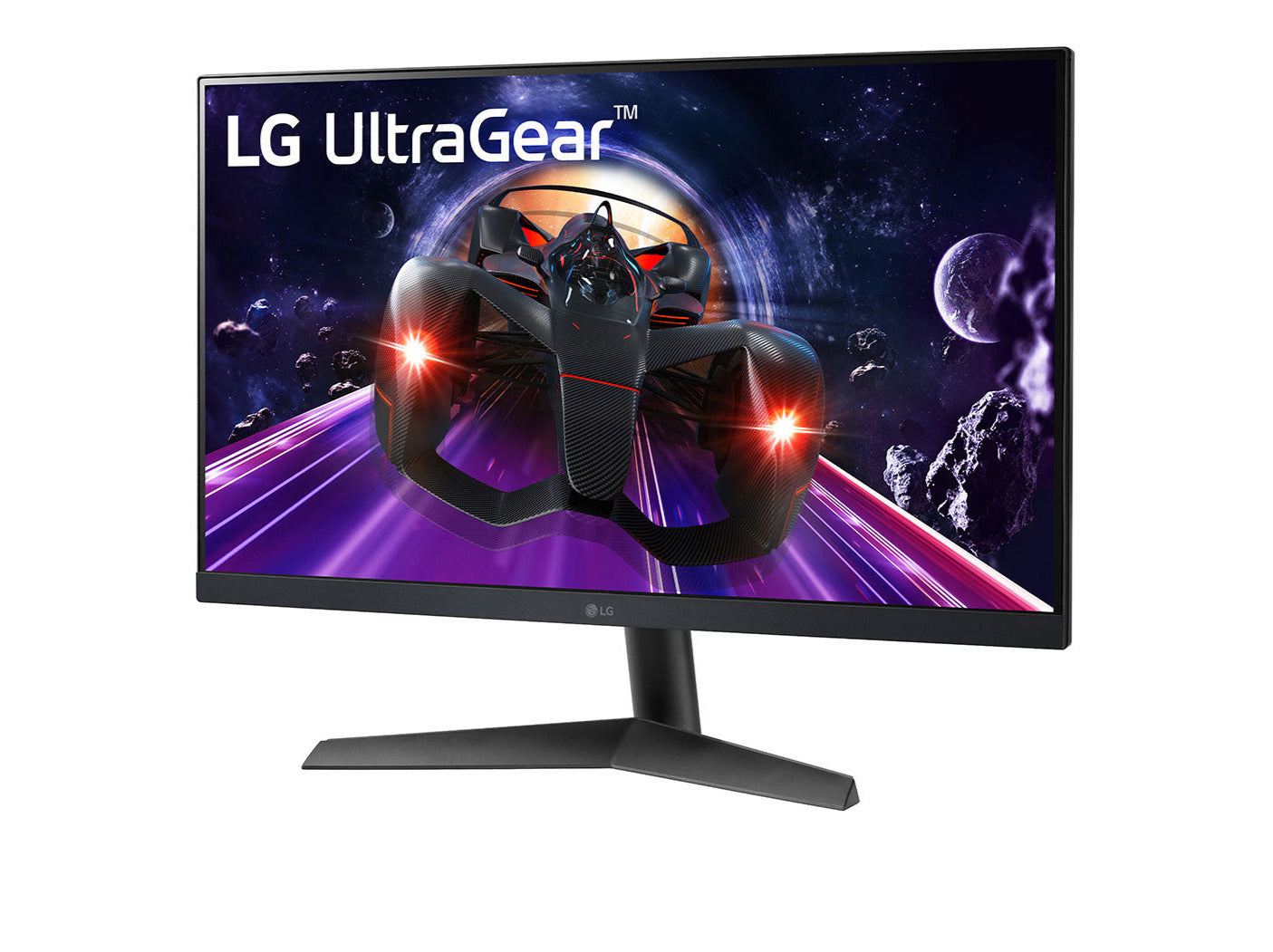 LG 24" UltraGear FHD 144Hz 1ms IPS Gamer Monitor enyhén elfordítva, 24GN60R-B