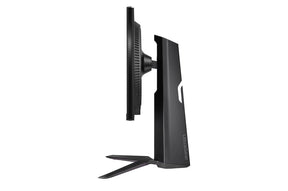 LG 24GS65F Monitor oldalnézetben, talpon.