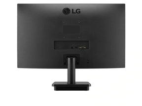 LG 24MP400-B Monitor hátulnézetben, talpon.