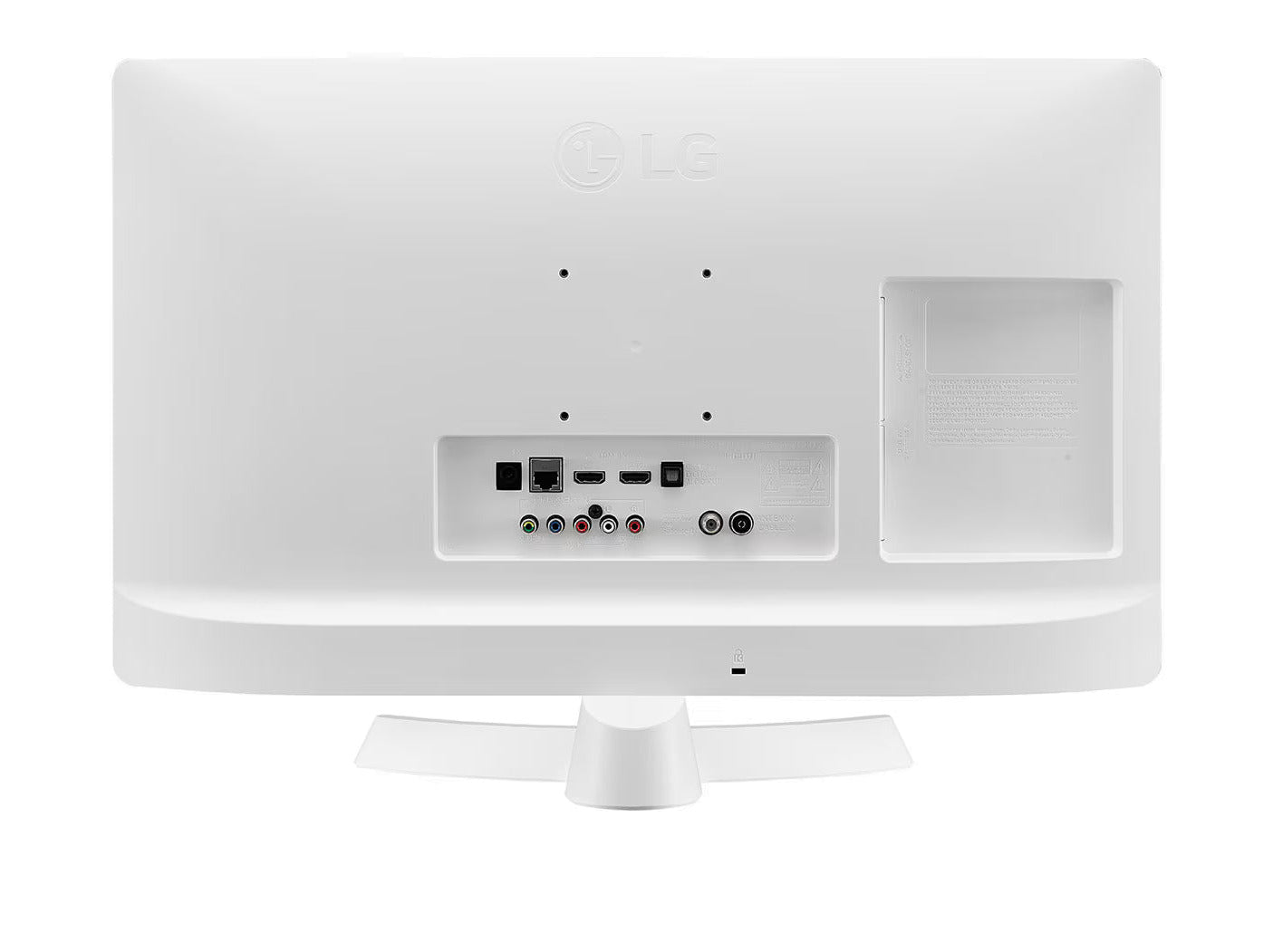 LG 24TQ510S-WZ Smart TV Monitor hátulnézetben talpon.