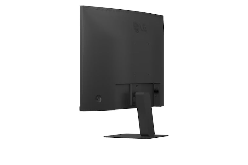 LG 24U421A-B Monitor oldalnézetben, talpon.