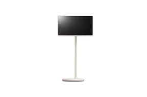 LG 27ART10AKPL Monitor előlnézetben, állványon.
