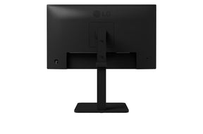 LG 27BA550-B Monitor hátulnézetben talpon.