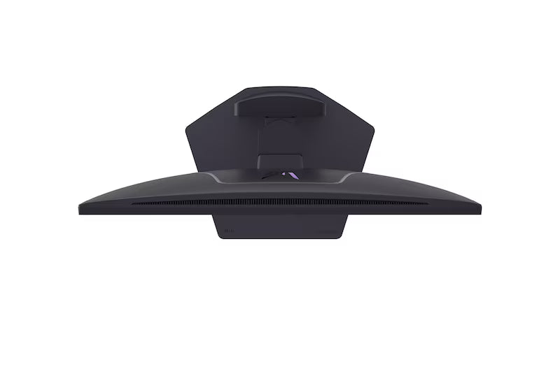 LG 27G850A-B Monitor felülnézetben, talpon. 