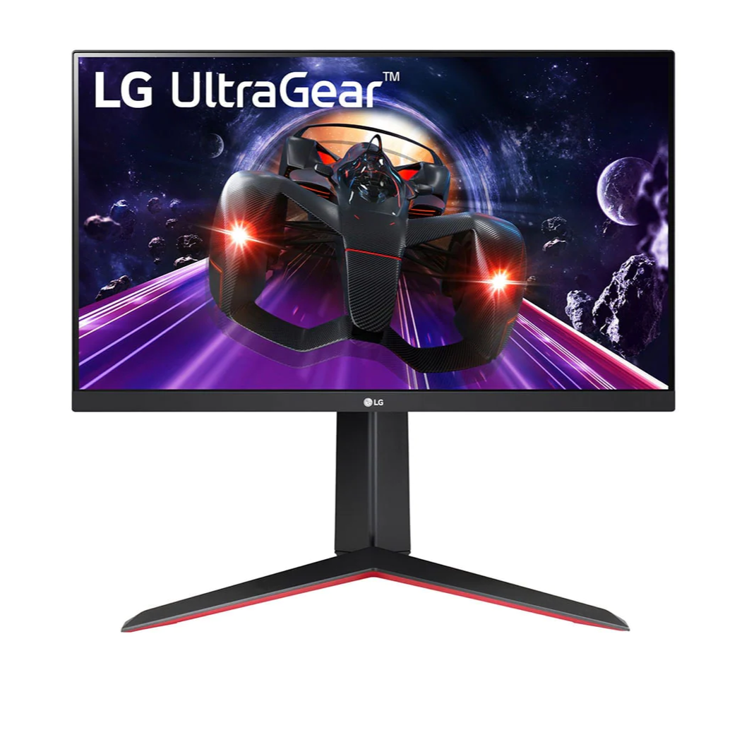 LG 27" UltraGear FHD 144Hz 1ms IPS Gamer Monitor előlnézet, 27GN65R-B