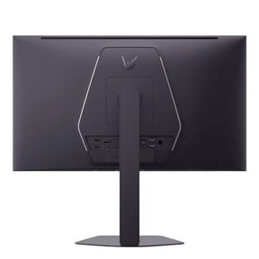 LG 27GX790B-B Monitor hátulnézetben talpon.