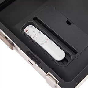 LG 27LX5QKNA monitor távirányító tartó rekesz.