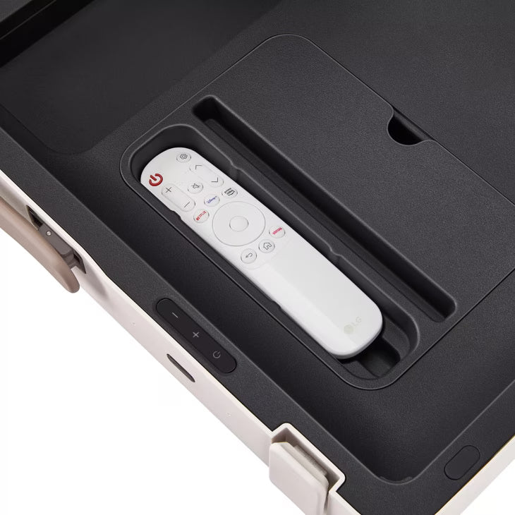 LG 27LX5QKNA monitor távirányító tartó rekesz.