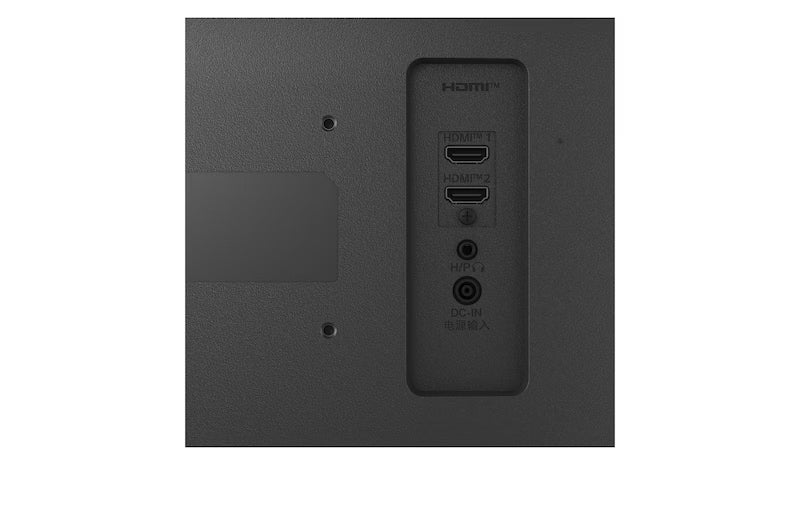 LG 27MS500-B Monitor hátlapi csatlakozó felülete.