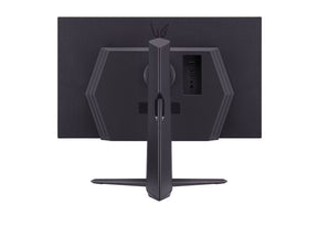 LG 32GR75Q-B 2K Gaming monitor hátulnézetben, talpon.