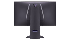 LG 32GS94UX-B Monitor hátulnézetben talpon.