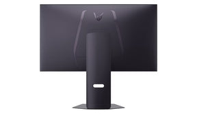 LG 32GX850A-B Monitor hátulnézetben talpon.