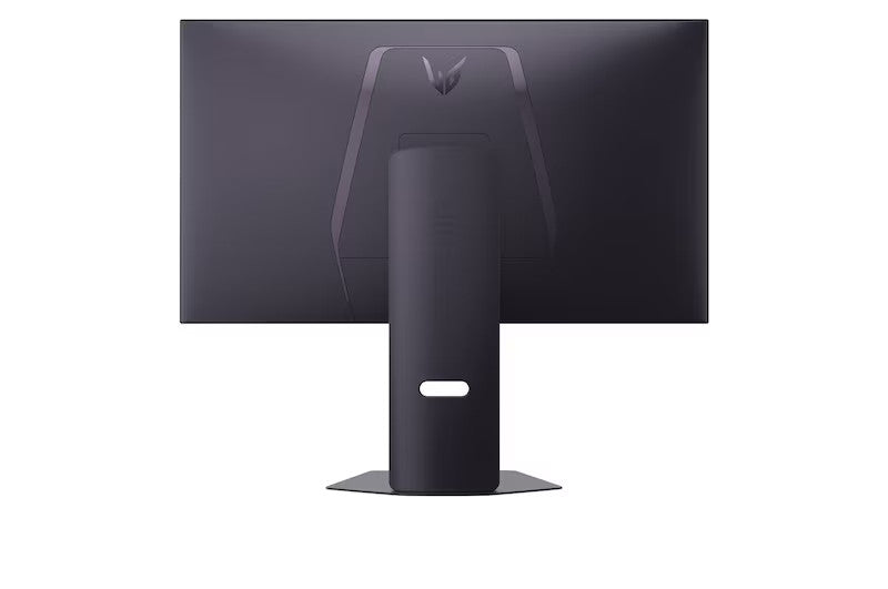 LG 32GX850A-B Monitor hátulnézetben talpon.
