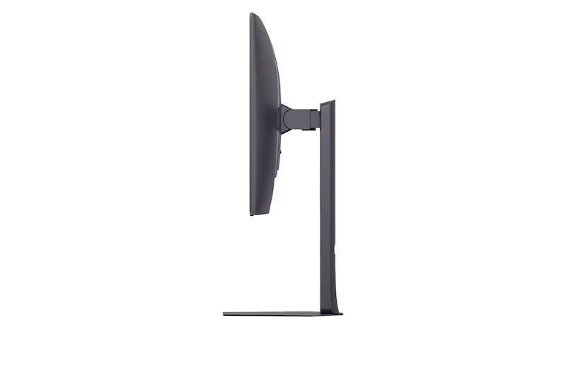 LG 32GX850A-B Monitor oldalnézetben talpon.