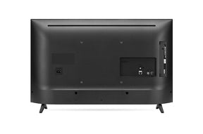 LG 32LQ570B Smart Televízió hátulnézetben, talpon.