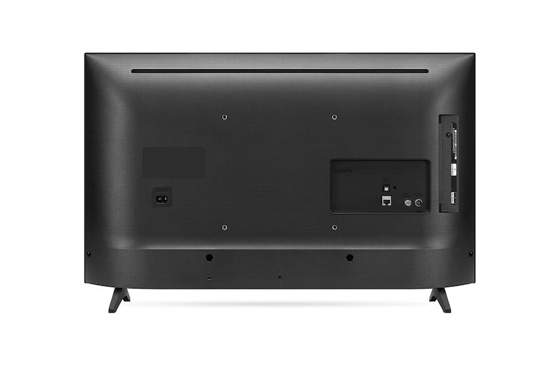 LG 32LQ570B Smart Televízió hátulnézetben, talpon.