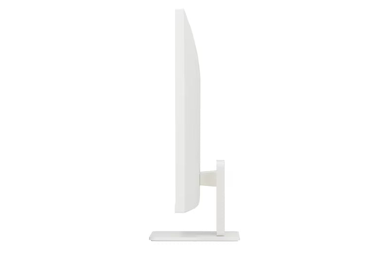 LG 32U721SA-W Monitor oldalnézetben talpon.
