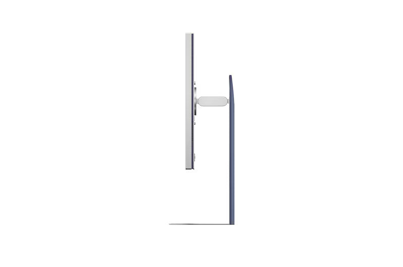 LG 32U990A-S Monitor oldalnézetben talpon.