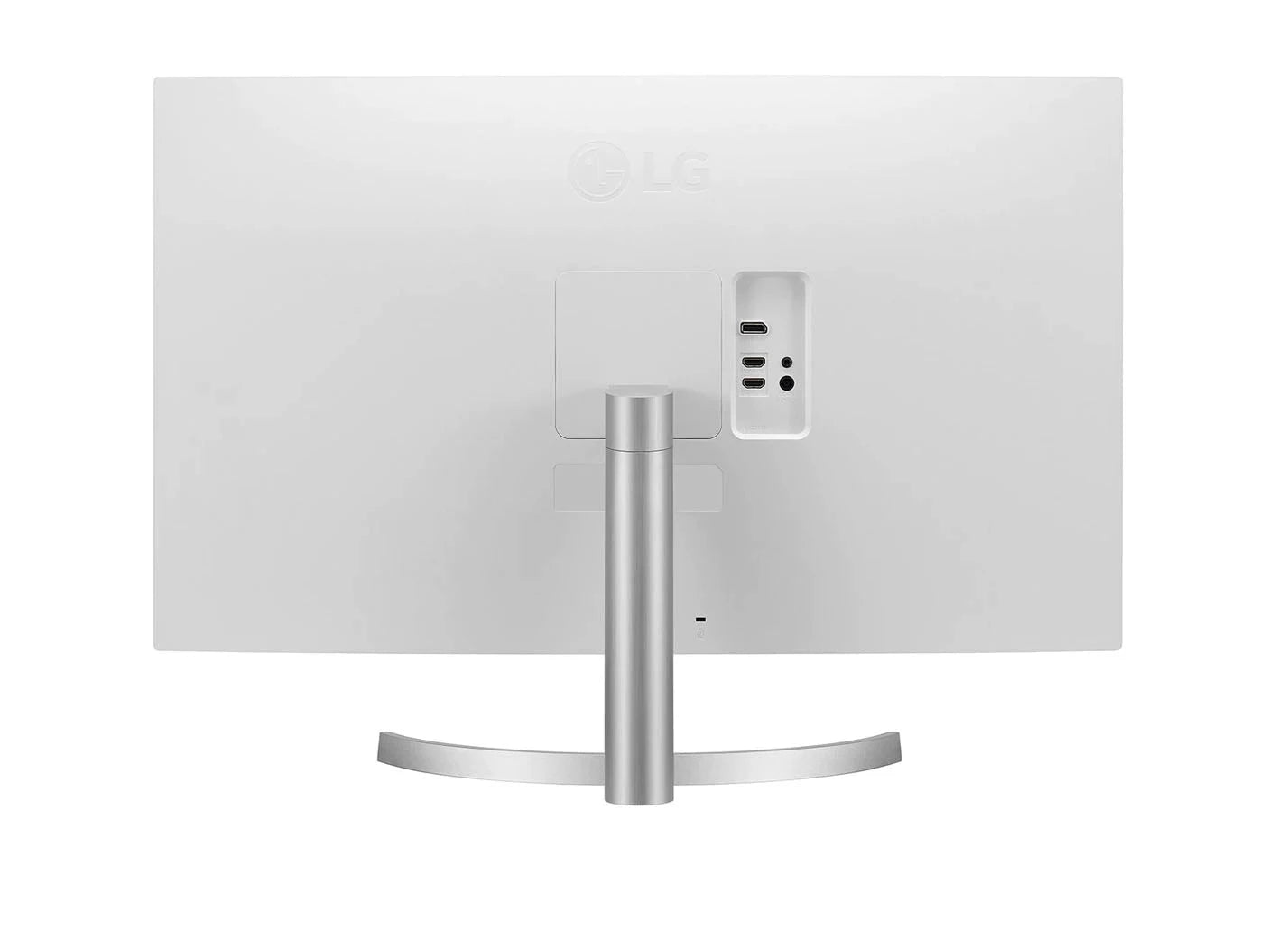 LG 32UN500-W Monitor hátulnézetben talpon.