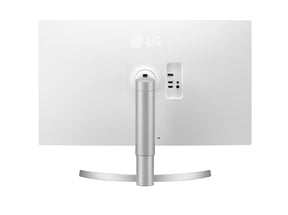 LG 32UN550-W Monitor hátulnézetben talpon.