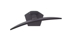 LG 34G600A-B Monitor felülnézetben talpon, jobbra fordítva swivel módban.