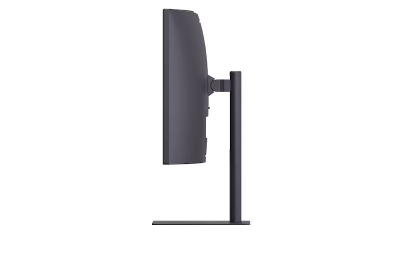 LG 34G630A-B Monitor oldalnézetben talpon.