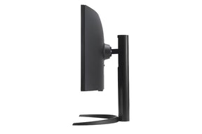 LG 34SR65QC-B Monitor oldalnézetben talpon.