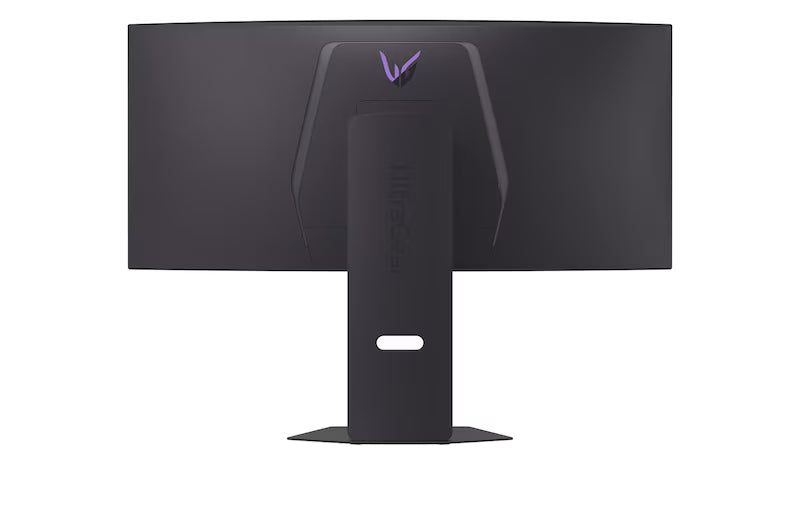 LG 39GX900A-B monitor hátulnézetben talpon, rgb világítás kikapcsolva.