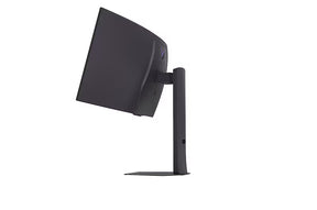 LG 39GX900A-B monitor oldalnézetben talpon, felfelé néző panellel.