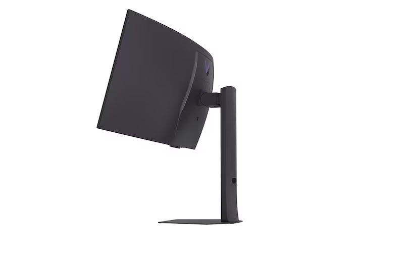 LG 39GX900A-B monitor oldalnézetben talpon, felfelé néző panellel.