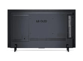 LG 42C2 OLED EVO televízió hátulnézetben talpon.