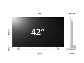 LG 42C2 OLED EVO televízió méretek.