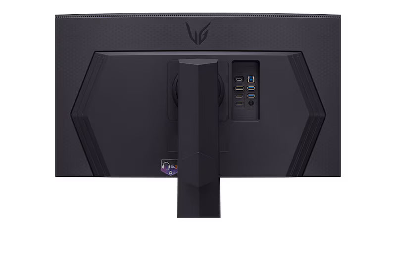 LG 45GR75DC Monitor hátlapi csatlakozói és portjai.