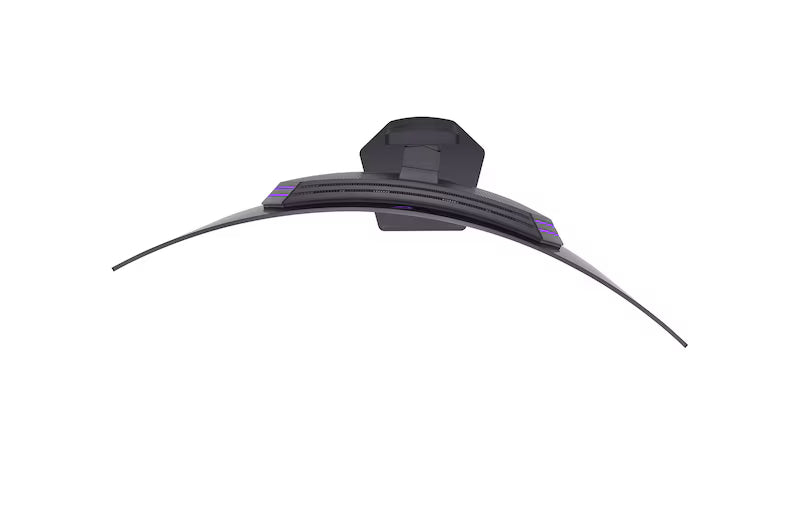 LG 45GX900A-B monitor felülnézetben talpon, swivel módban balra fordítva.