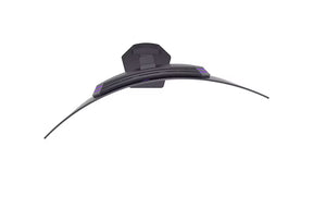 LG 45GX900A-B monitor felülnézetben talpon, swivel módban jobbra fordítva.