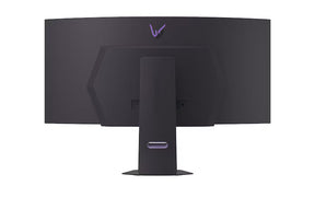 LG 45GX900A-B monitor hátulnézetben talpon, rgb világítás kikapcsolva.