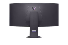 LG 45GX950A-B monitor hátulnézetben talpon, rgb világítás kikapcsolva.