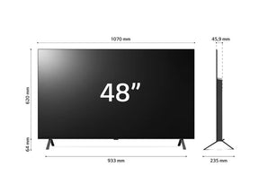 LG 48A2 OLED televízió méretek.