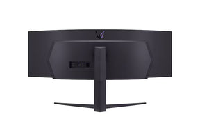 LG 49GR85DC-B Monitor hátulnézetben talpon.