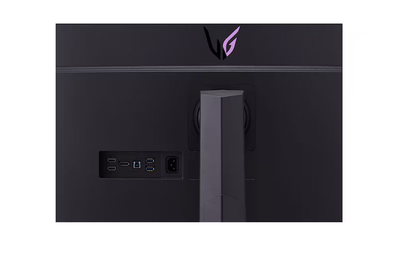 LG 49GR85DC-B Monitor hátlapi csatlakozói.