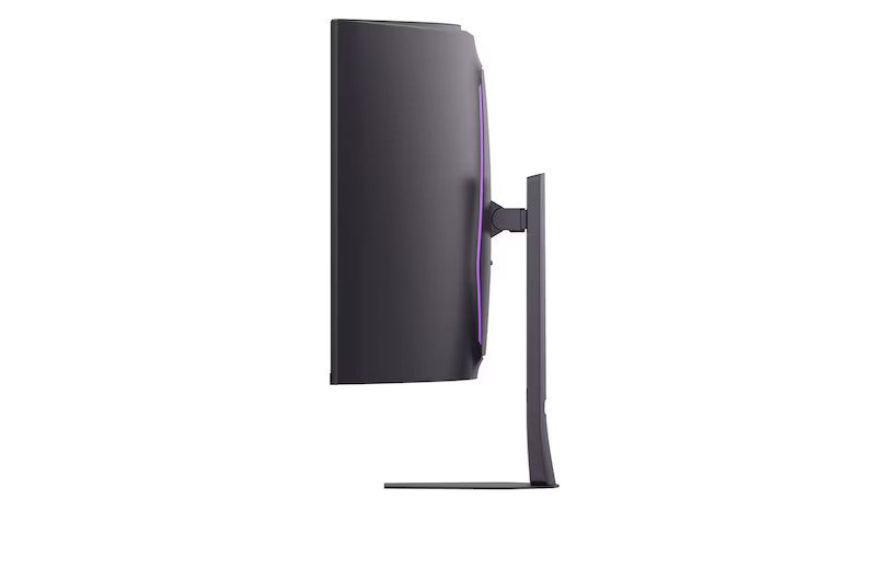LG 52G930B Monitor oldalnézetben talpon. 
