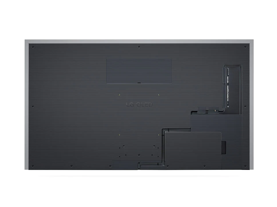 LG 55G2 OLED evo televízió hátlulnézetben.