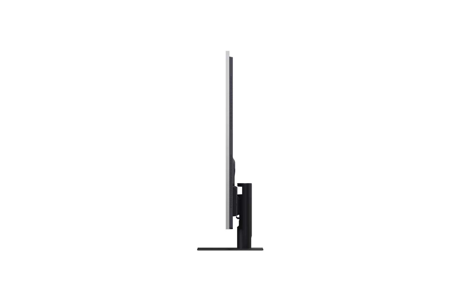 LG 55G5 OLED Televízió oldalnézetben, talpon.