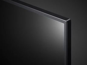 LG 55UQ7000 4K Smart TV jobb felső keretre ráközelítve.