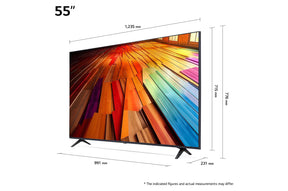 Lg 55UT8000 Smart televízió méretei mm-ben.